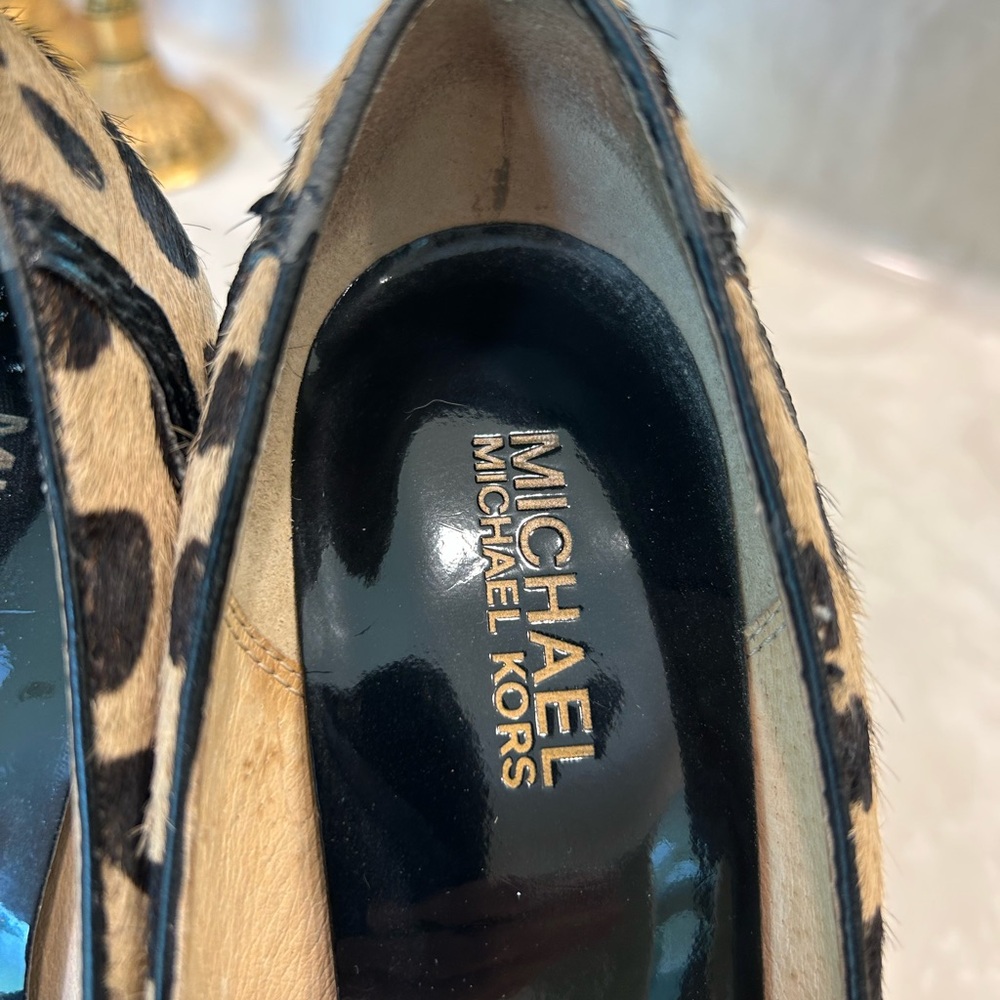Michael Kors Pumps Leopard - Cheetah Calf Hair Printed High Heels Sz 7  Nice! - Picture 5 of 13